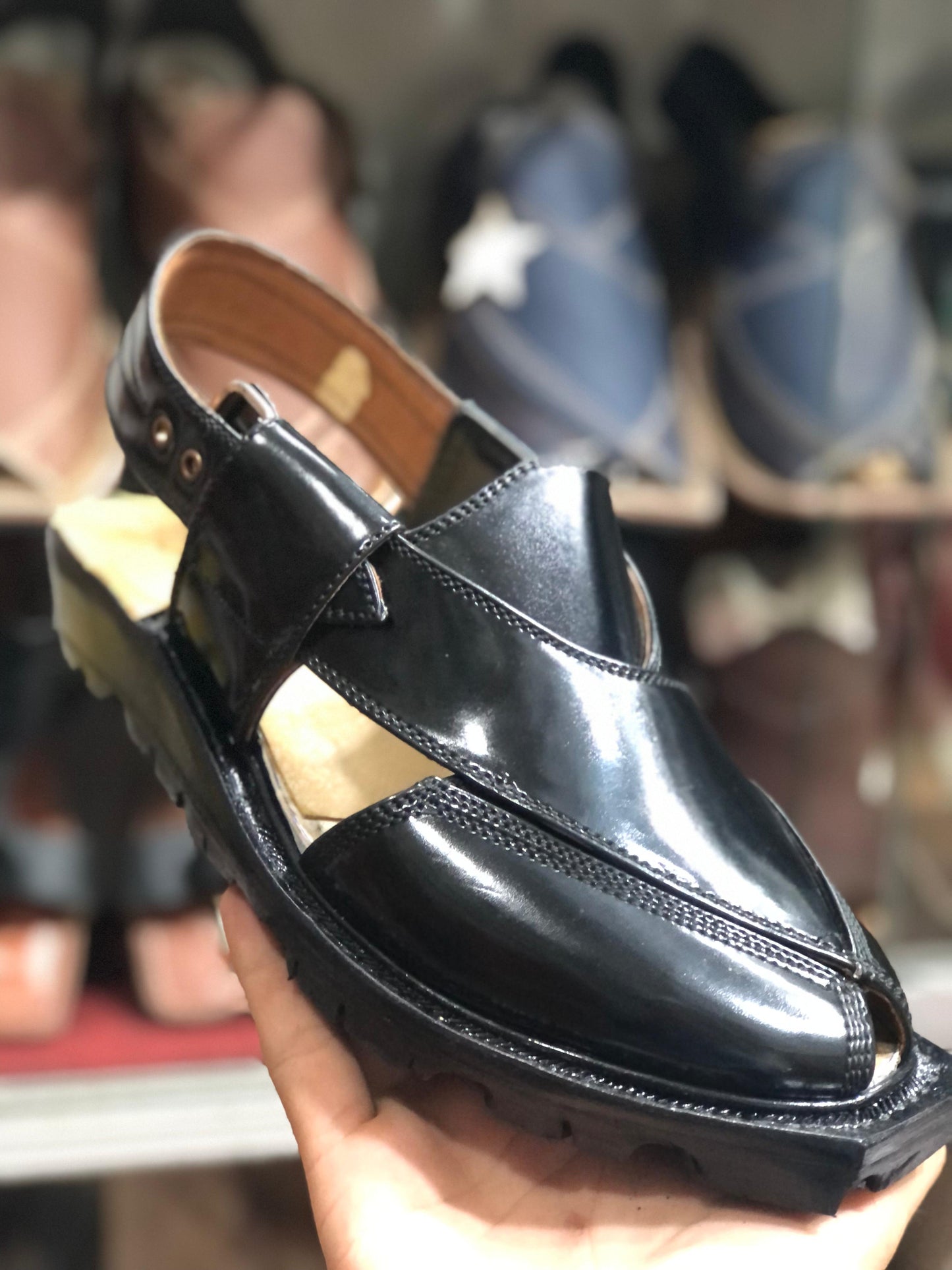 Black Norozi Chappal