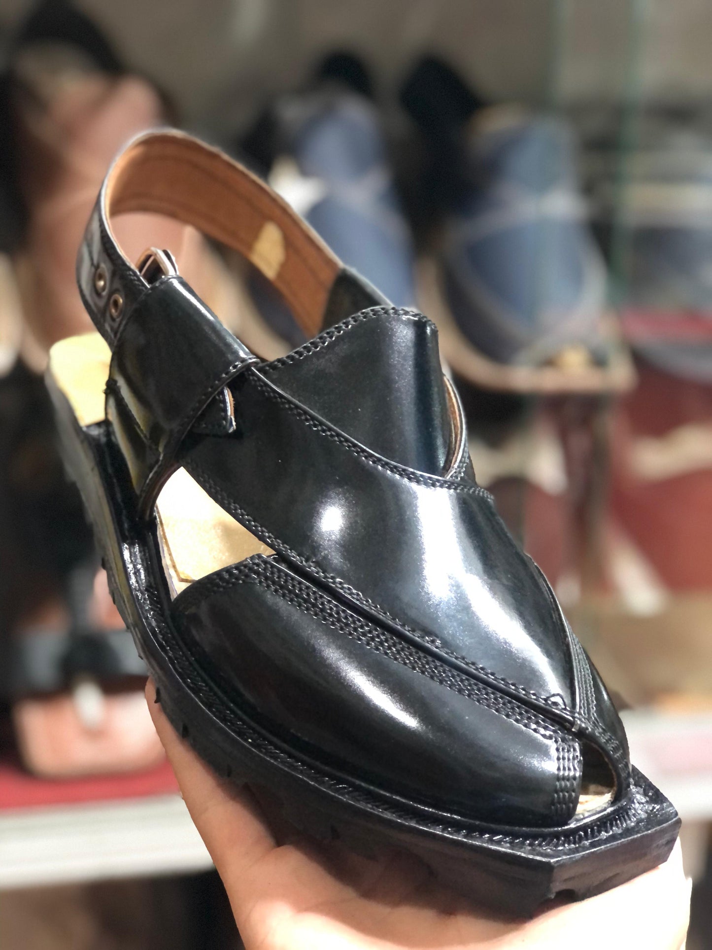 Black Norozi Chappal